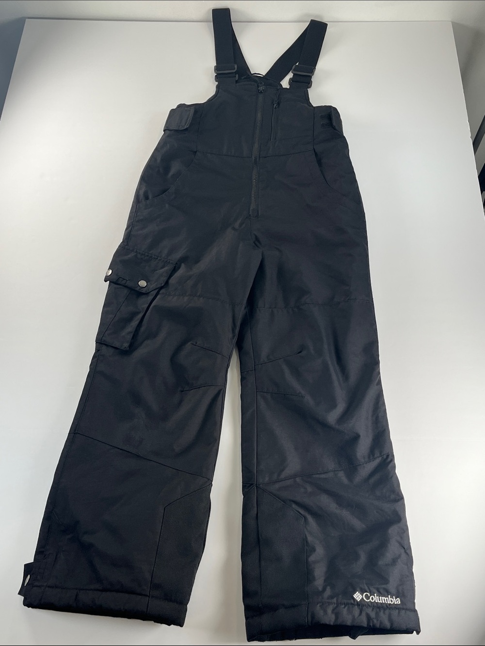 Columbia Black Kids Snow Bib Overalls Sz 8